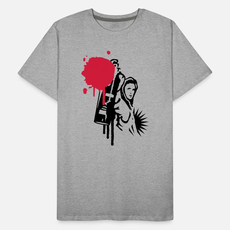 graffitis pulvérisateur avec bombe dans le style T-shirt bio Premium Homme
