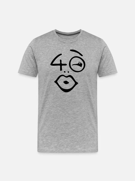 Wow, finally 40 years! - Men's Premium Organic T-Shirt - heather grey