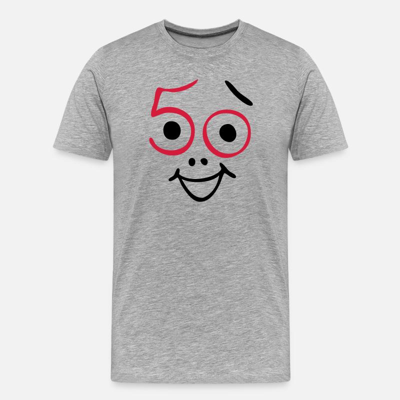 50 Jahre und noch frisch ! - Männer Premium Bio T-Shirt - Grau meliert