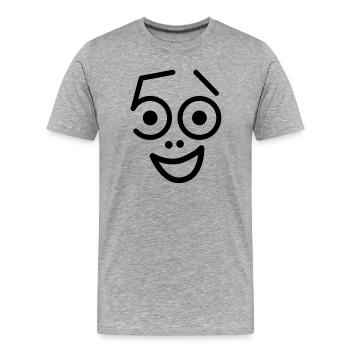 50 ans et toujours frais! - T-shirt bio Premium Homme - gris chiné - Devant - Damien (186cm)