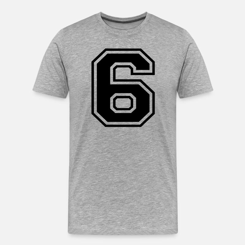 6 - Männer Premium Bio T-Shirt - Grau meliert