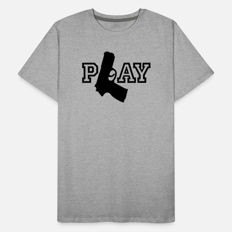 Play | Gun | Waffe T-shirt bio Premium Homme