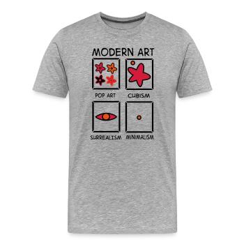 2541614 122757476 art - T-shirt bio Premium Homme - gris chiné - Devant - Damien (186cm)