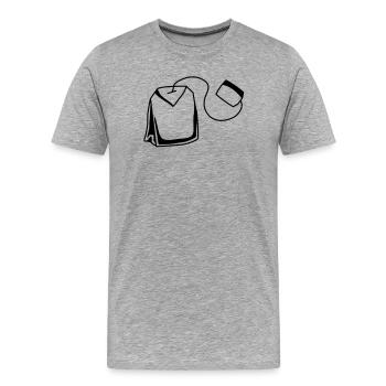 un sachet de thé - T-shirt bio Premium Homme - gris chiné - Devant - Damien (186cm)