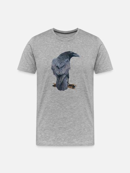 Crow - T-shirt bio Premium Homme - gris chiné