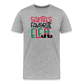 elf - Männer Premium Bio T-Shirt - Grau meliert - Vorne - Damien (186cm)