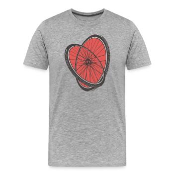 Das ist Amore - Männer Premium Bio T-Shirt - Grau meliert - Vorne - Damien (186cm)