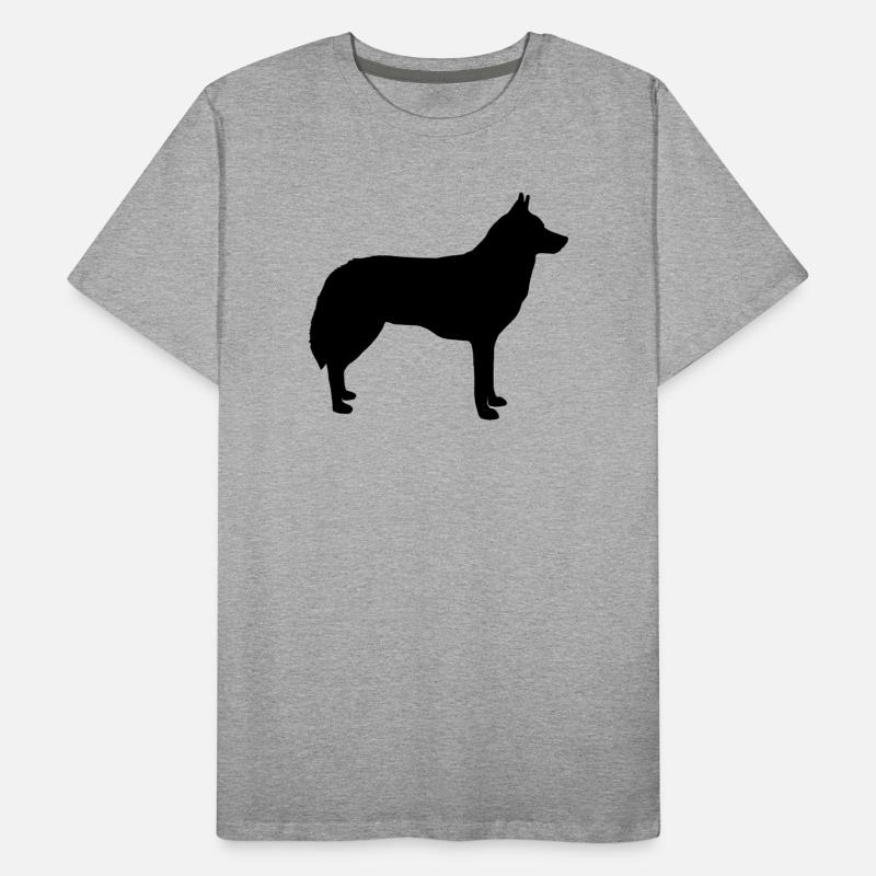Wolf Silhouette Männer Premium Bio T-Shirt