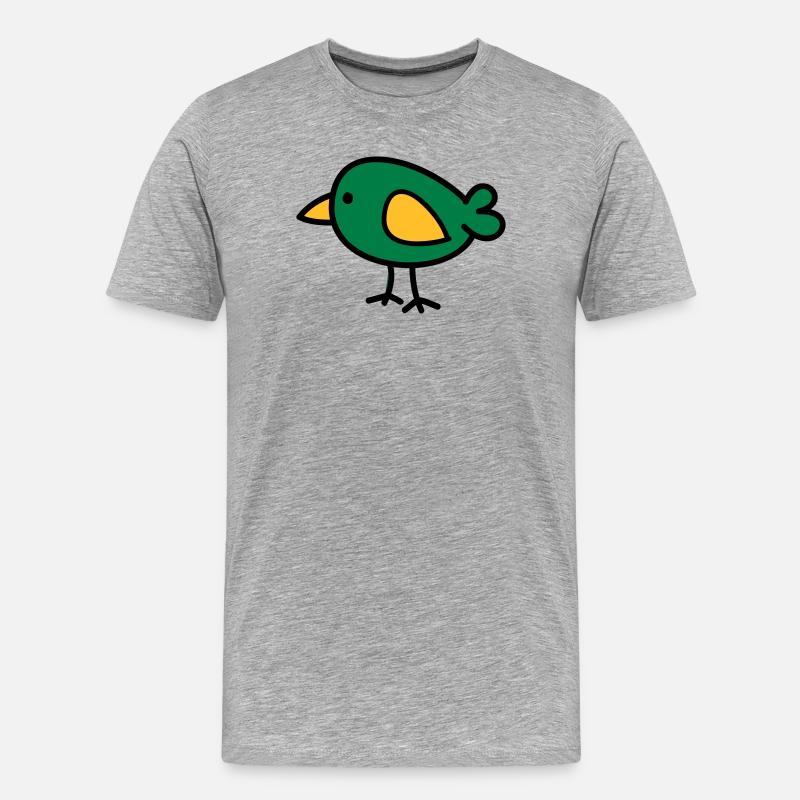 2541614 15425930 vogel - Männer Premium Bio T-Shirt - Grau meliert