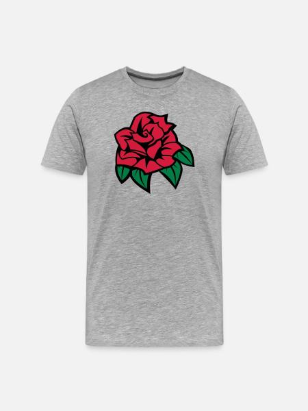 6254398 135433816 Rose - Men's Premium Organic T-Shirt - heather grey
