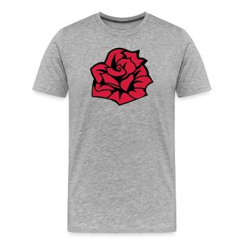 6254398 135442652 Rose - T-shirt bio Premium Homme - gris chiné - Devant - Damien (186cm)