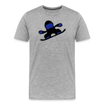 snowboardeuse - T-shirt bio Premium Homme - gris chiné - Devant - Damien (186cm)