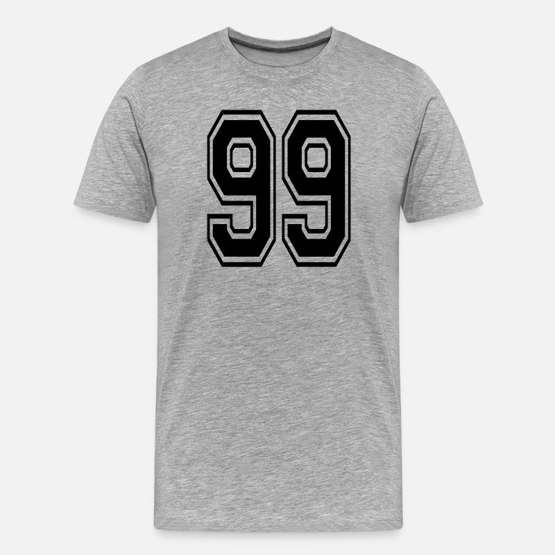 99 - Männer Premium Bio T-Shirt - Grau meliert