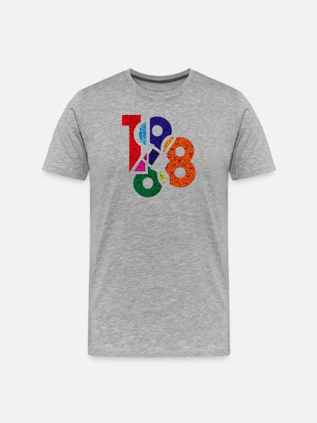 1968 - T-shirt bio Premium Homme - gris chiné