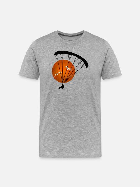 Sunset Paragliding Silhouette - Men's Premium Organic T-Shirt - heather grey