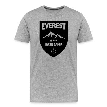 Mount Everest Basecamp - Men's Premium Organic T-Shirt - heather grey - Front - Damien (186cm)