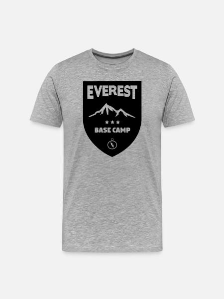 Mount Everest Basecamp - Men's Premium Organic T-Shirt - heather grey