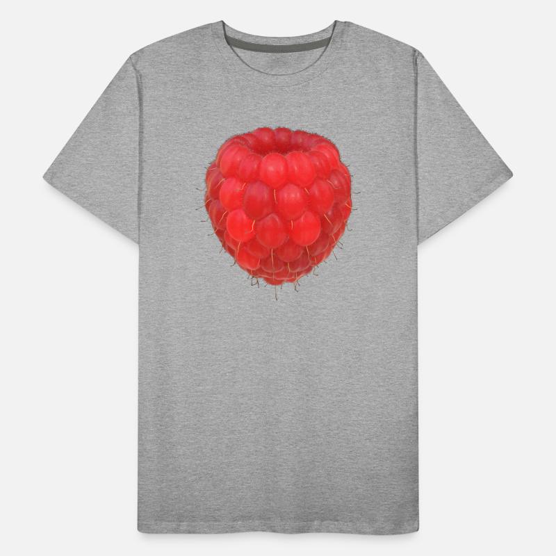 Modèle de grappe de framboises T-shirt bio Premium Homme