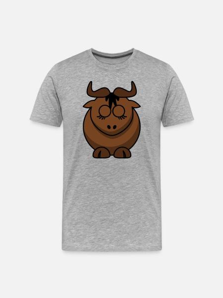 Conception du visage Braunbock - T-shirt bio Premium Homme - gris chiné