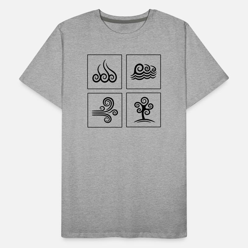 4 Elemente Männer Premium Bio T-Shirt