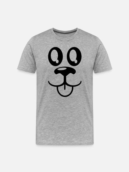 animal face - Men's Premium Organic T-Shirt - heather grey