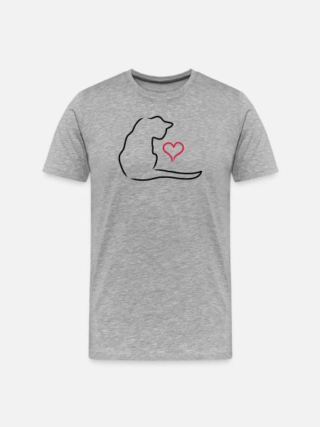 Chat - T-shirt bio Premium Homme - gris chiné