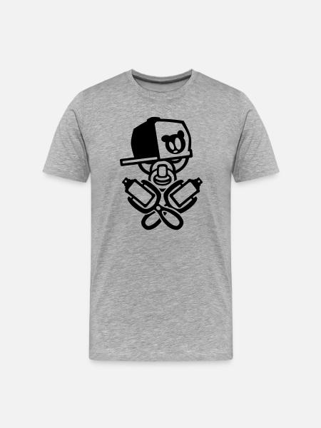 bébé graffiti - T-shirt bio Premium Homme - gris chiné
