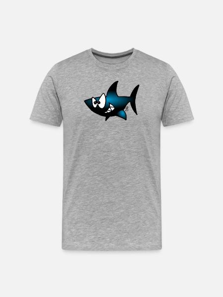 Requin - T-shirt bio Premium Homme - gris chiné