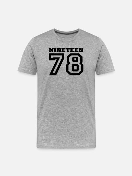1978 - Männer Premium Bio T-Shirt - Grau meliert