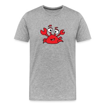 Crabe Glubschauen - T-shirt bio Premium Homme - gris chiné - Devant - Damien (186cm)