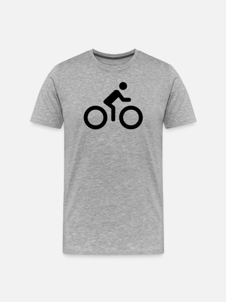 Bicycle logo - Men's Premium Organic T-Shirt - heather grey