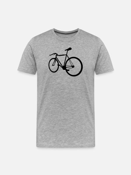 Vélo hipster - T-shirt bio Premium Homme - gris chiné