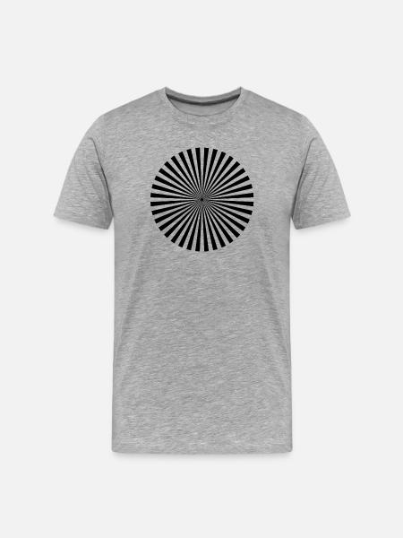 Siemensstern - Männer Premium Bio T-Shirt - Grau meliert