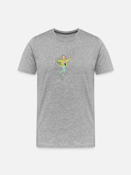 music - Men's Premium Organic T-Shirt - heather grey