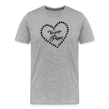 Vorzeigepapa Vater Vatertag Liebe Geschenk - Männer Premium Bio T-Shirt - Grau meliert - Vorne - Damien (186cm)