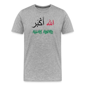 Allah Akbar - Men's Premium Organic T-Shirt - heather grey - Front - Damien (186cm)