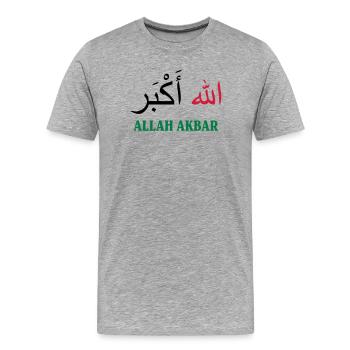 Allah Akbar - Men's Premium Organic T-Shirt - heather grey - Front - Damien (186cm)
