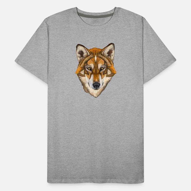Wolf Männer Premium Bio T-Shirt