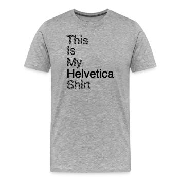 Typografie Shirt Grafikdesign Geschenkindee - Männer Premium Bio T-Shirt - Grau meliert - Vorne - Damien (186cm)