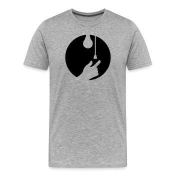 de la lumière - T-shirt bio Premium Homme - gris chiné - Devant - Damien (186cm)