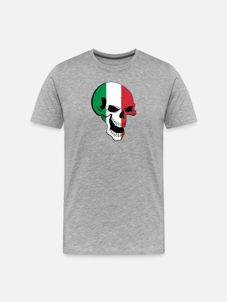 Skull Italy - Men's Premium Organic T-Shirt - heather grey