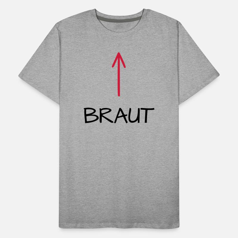 Braut Junggesellenabschied Junggesellin Pfeil Männer Premium Bio T-Shirt