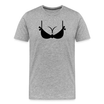 Wonderbra - Men's Premium Organic T-Shirt - heather grey - Front - Damien (186cm)