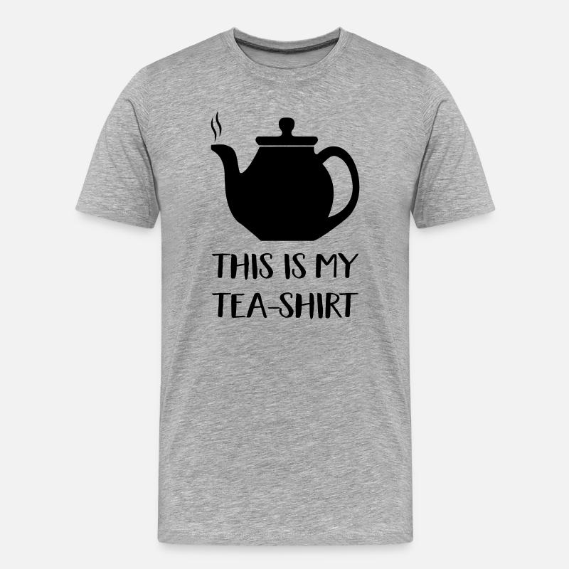 tea shirt - Männer Premium Bio T-Shirt - Grau meliert