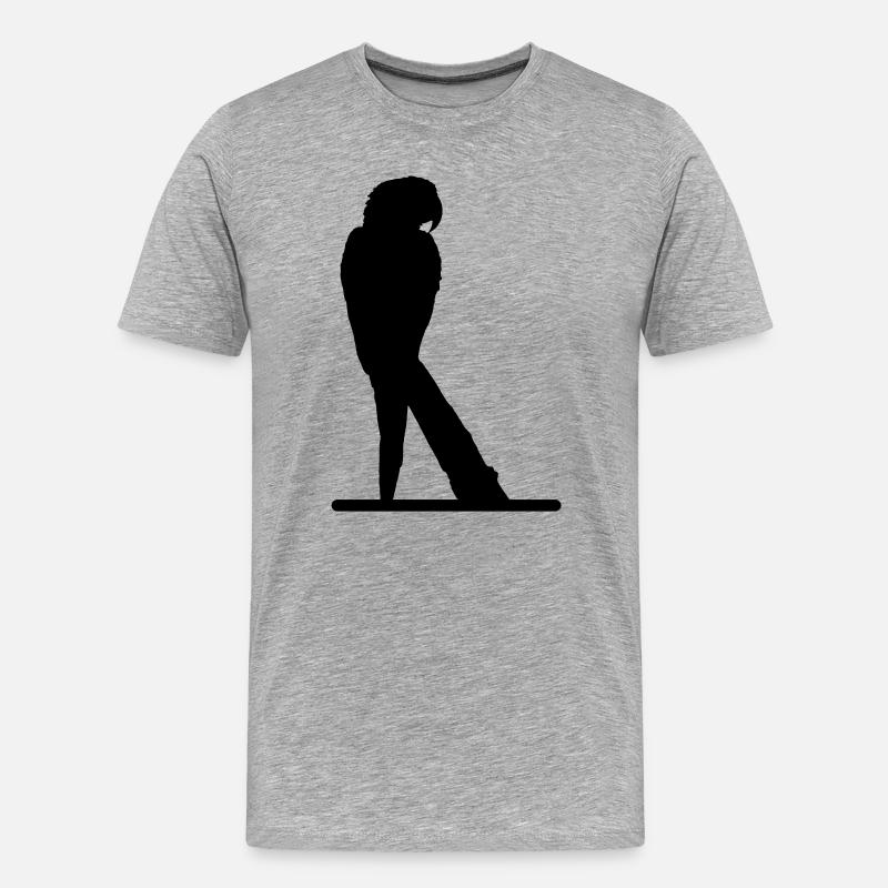 Papagei - Männer Premium Bio T-Shirt - Grau meliert