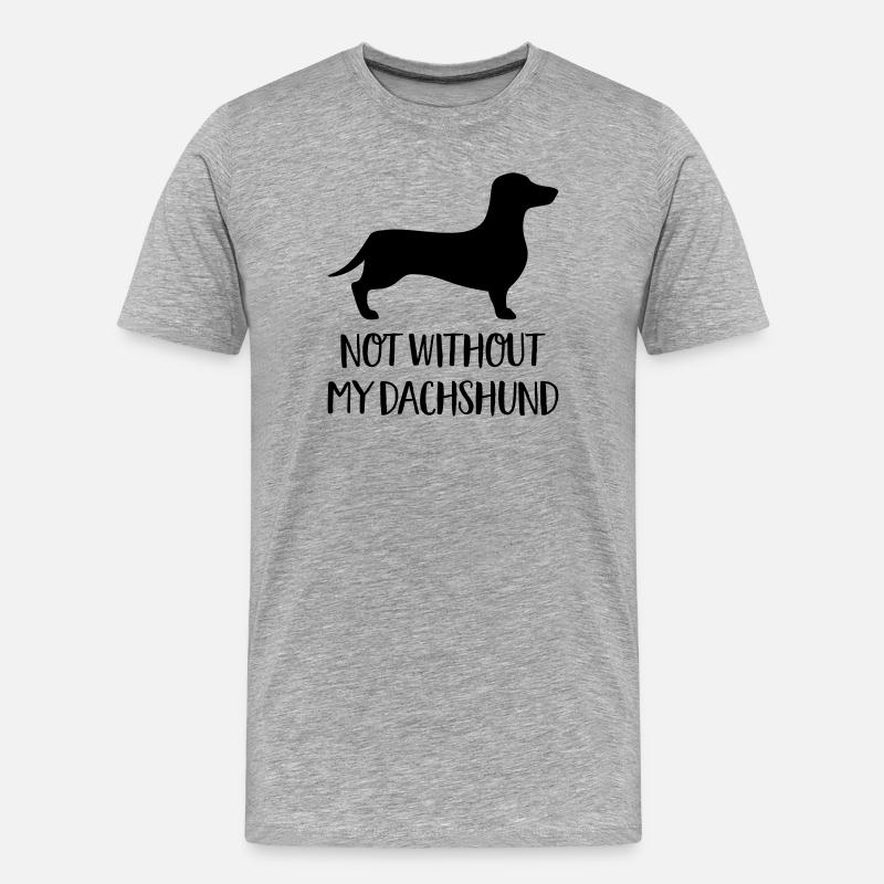Dackel - Männer Premium Bio T-Shirt - Grau meliert