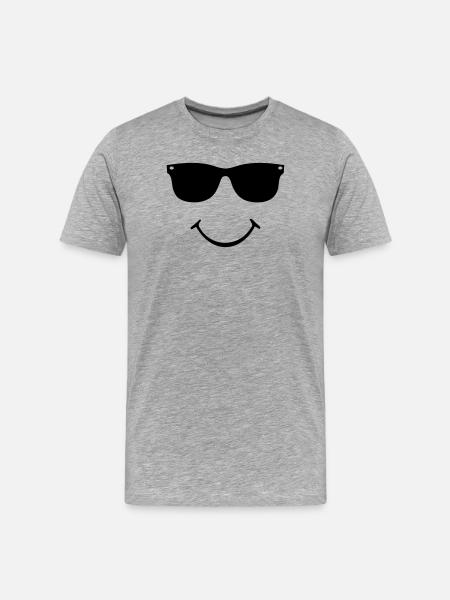 face - Men's Premium Organic T-Shirt - heather grey