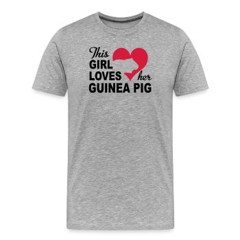 Meerschweinchen - Männer Premium Bio T-Shirt - Grau meliert - Vorne - Damien (186cm)