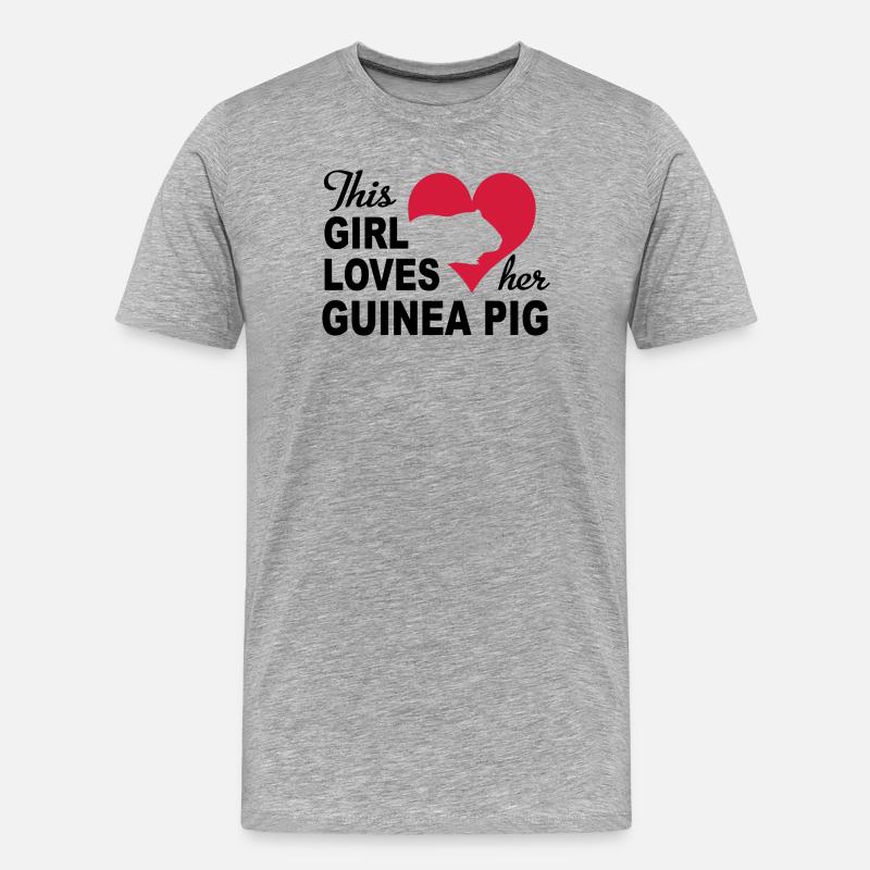 Meerschweinchen - Männer Premium Bio T-Shirt - Grau meliert