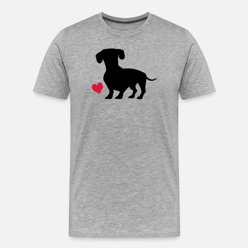 Dackel - T-shirt bio Premium Homme - gris chiné